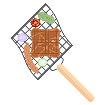 Delicious Grilled Beef Smoked Roasts Steak Cooked Meat on an Iron Grill png