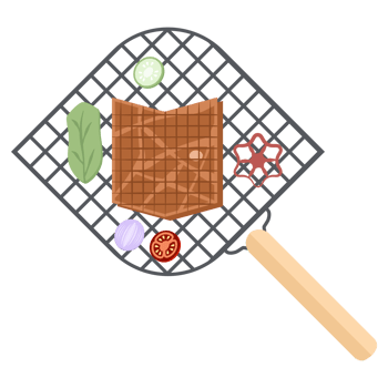 Delicious Grilled Beef Smoked Roasts Steak Cooked Meat on an Iron Grill png