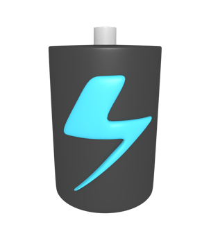3d icon of electric battery png