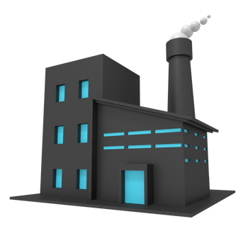 3d icon of factory building png