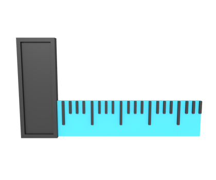 3d icon of ruler elbow png