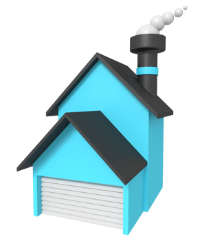 3d icon of home factory png