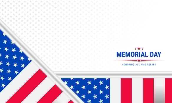 Memorial Day Background Design. Honoring All Who Served. Vector Illustration.