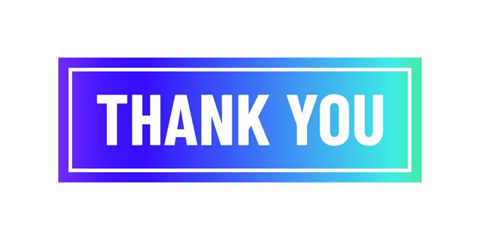 Thank You Sign with Colorful Gradient Style. Thank You Lettering vector