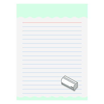 Paper Note Aesthetics Bullet Journals AC Air Conditioner Indoor Set Vintage BuJo png