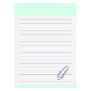 Paper Note Aesthetics Bullet Journals Blue Color Paper Clip Vintage BuJo png