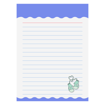 Paper Note Aesthetics Bullet Journals Green Snow Gloves Vintage BuJo png