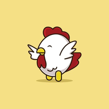 icon, logo design, cute little chicken logo character. vector