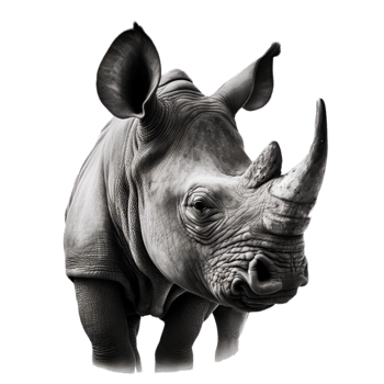 AI generative wild rhino png