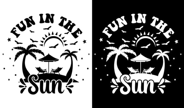 Custom Typography Vector Printable Summer Beach Quotes Design