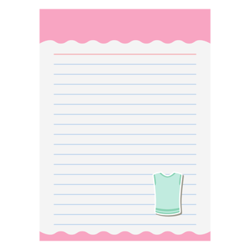 Paper Note Sleeveless shirts Bullet Journal Sticker Clothing png