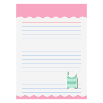 Paper Note Women's Tangtop Bullet Journal Sticker Clothing png