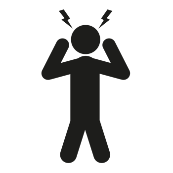 Silhouette of worried  Stressed human Icon on a Transparent Background png