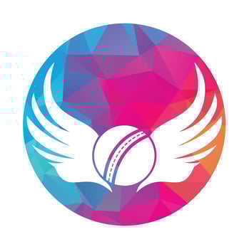 Cricket sports vector logo design template. Cricket ball with wings icon design.