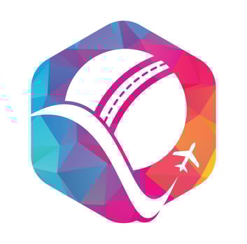 Cricket travel vector logo design.