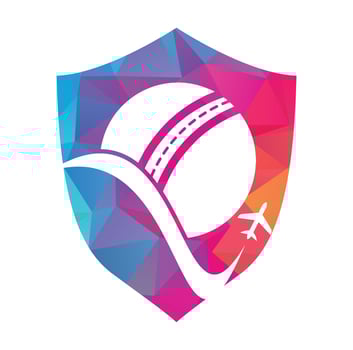 Cricket travel vector logo design.