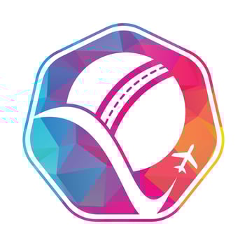 Cricket travel vector logo design.