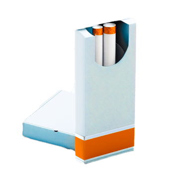 Opened cigarettes pack illustration png