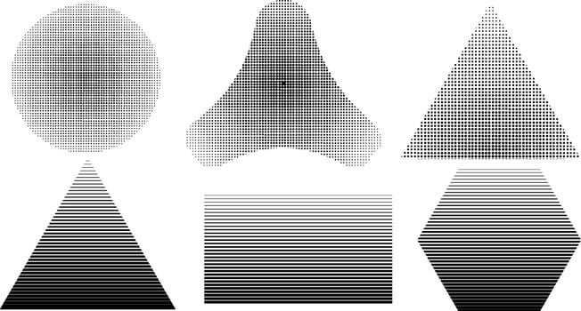 Halftone Dotted gradient, smooth dots spraying and halftones dot background seamless horizontal geometric pattern vector. Abstract dot gradient halftone pattern illustration vector
