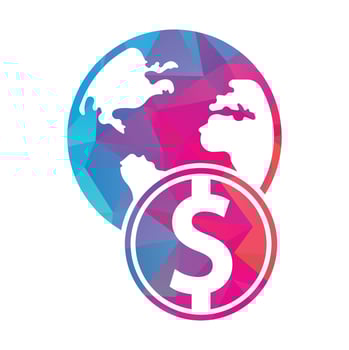 World Money logo design vector. Money logo design template, Icon symbol. vector