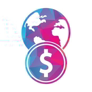 World Money logo design vector. Money logo design template, Icon symbol. vector