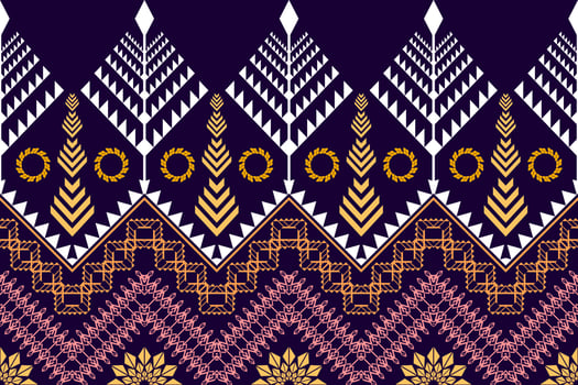 Ethnic Figure aztec embroidery style. Geometric ikat oriental traditional art pattern.Design for ethnic background,wallpaper,fashion,clothing,wrapping,fabric,element,sarong,graphic,vector illustration vector