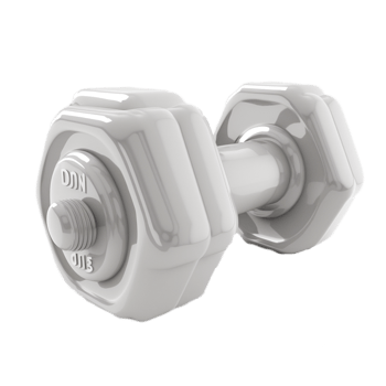 3d isolated render of dumbbell icon png