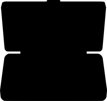 Vector silhouette of box on white background