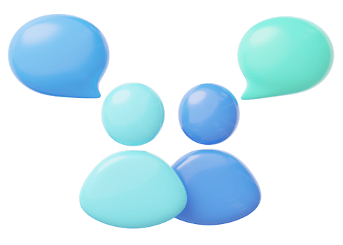 3d people speech balloon icon. Glossy chat bubble symbol on transparent. Social media messages box. Comment text cloud for website. Talk online support concept. Cartoon icon minimal smooth. 3d render. png