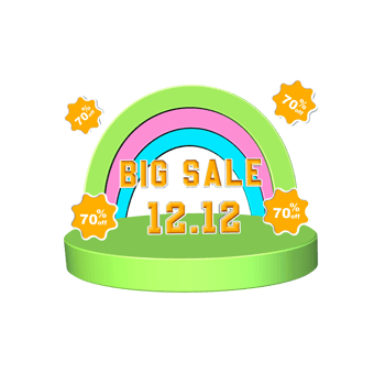 BIG SALE 12.12 WITH PODIUM 3D RENDER png