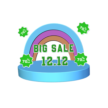 BIG SALE 12.12 WITH PODIUM 3D RENDER png
