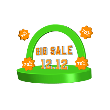 BIG SALE 12.12 WITH PODIUM 3D RENDER png