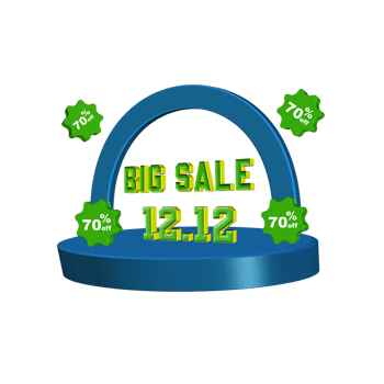 BIG SALE 12.12 WITH PODIUM 3D RENDER png