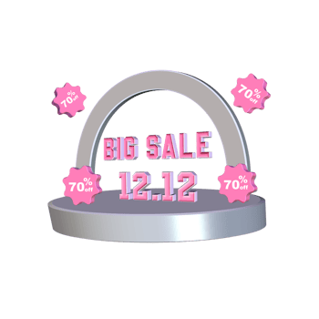 BIG SALE 12.12 WITH PODIUM 3D RENDER png