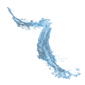 Blue water splash ripples and spiral isolated on transparent. Dynamic motion of fluid. Realistic pure liquid elements for drink, beverage, cleaning products advertising. 3d rendering illustration. png