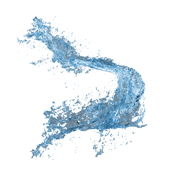 Blue water splash ripples and spiral isolated on transparent. Dynamic motion of fluid. Realistic pure liquid elements for drink, beverage, cleaning products advertising. 3d rendering illustration. png