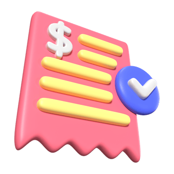 Invoices 3D Illustration Icon png