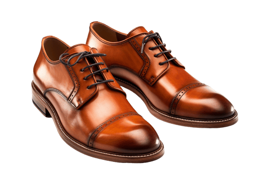 Pair of shoes on transparent background, created with png