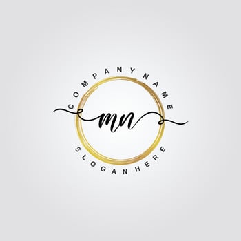 MN Initial beauty floral logo template vector