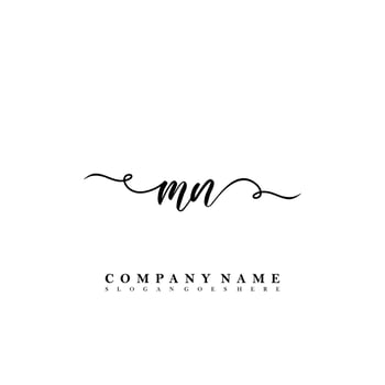 MN Initial beauty floral logo template vector