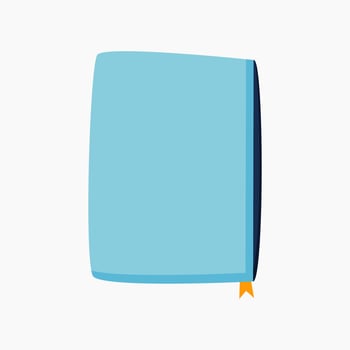 simple notebook clip art vector illustration for design decorations. back to school equipment theme illustration.