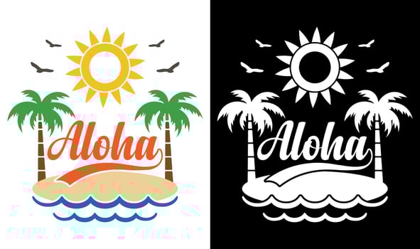 Custom Typography Vector Printable Summer Beach Quotes Design