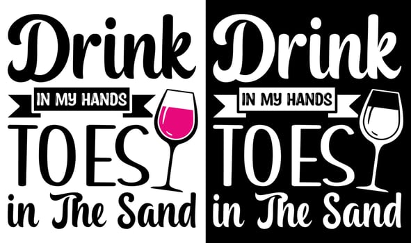 Custom Typography Vector Printable Summer Beach Quotes Design