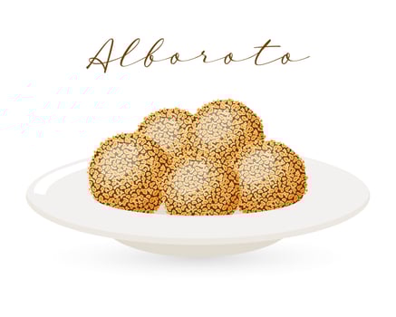 Sweet Alboroto cookies, Latin American cuisine. National cuisine of El Salvador. Food illustration, vector
