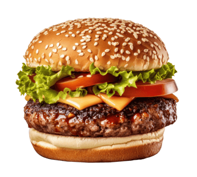 Beef burger cutout png