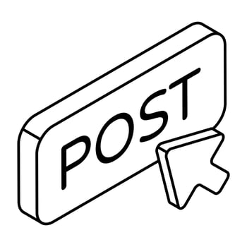 Modern design icon of social media post vector