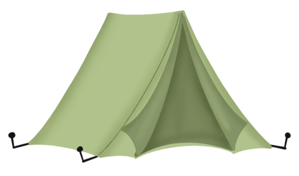 hand drawn camping element png
