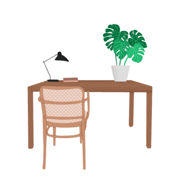 hand drawn furniture illustration png