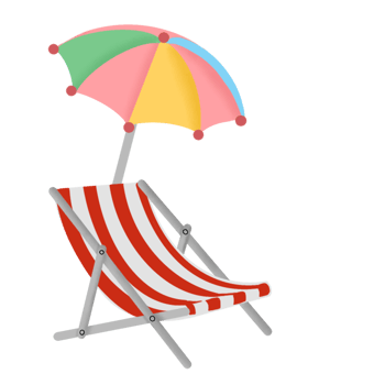 hand drawn summer element png