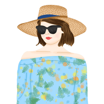 hand drawn summer element png